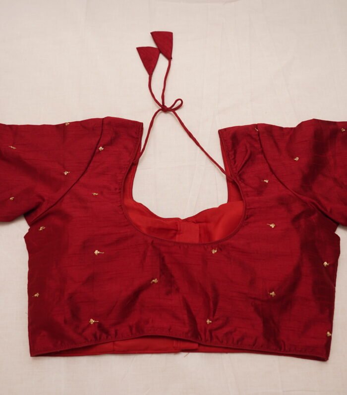 Maroon Raw Silk Blouse