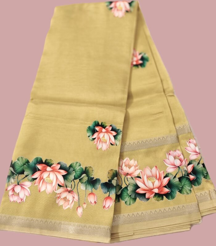 Digital Print Mangalagiri saree