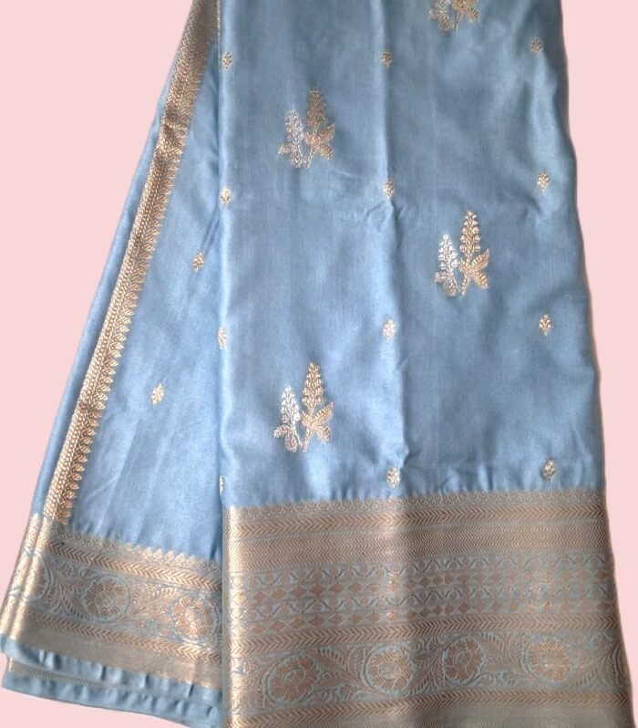 Sky blue Banaras