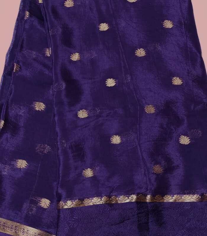 Purple Semi Silk Saree